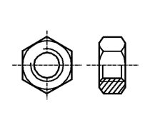 Nut; hexagonal; M4; 0.7; A2 stainless steel; H: 3.2mm; 7mm; DIN 934 | M4/D934-A2  | M4/D934-A2