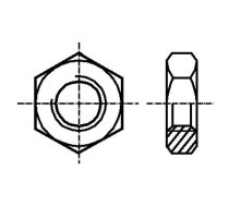 Nut; hexagonal; M6; 1; A2 stainless steel; H: 3.2mm; 10mm; BN 630 | B6/BN630 | 1241850