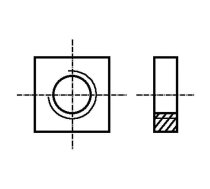 Nut; square; M3; 0.5; steel; Plating: zinc; BN 145; DIN 562 | B3/BN145  | 1092480