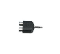 Pāreja 3.5mm Kontaktdakšiņa - 2xRCA ligzdai | AD/3.5-M:2RC-F | AD/3.5-M:2RC-F