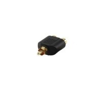 Pāreja RCA Kontaktdakšiņa 2xRCA ligzdas uz 1 RCA spraudni | AD/RC-M:2RC-F/G | AD/RC-M:2RC-F/G