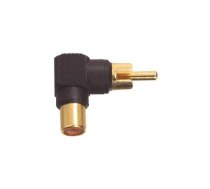 Pāreja RCA Kontaktdakšiņa Ligzda melna 90° | AD/RC-M:F/90-B | AD/RC-M:F/90-B