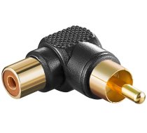 Pāreja RCA Kontaktdakšiņa Ligzda melna 90° | AD/RC-M:F/90-B | 4012386013952