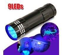 Pārnēsājamais ultravioletās lampas lukturītis 9LED UV (C81785) | C81785