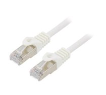 Patch cord; F/UTP; 6; stranded; CCA; PVC; white; 0.25m; RJ45 plug | PP6-0.25M/W  | PP6-0.25M/W