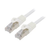 Patch cord; F/UTP; 6; stranded; CCA; PVC; white; 0.5m; RJ45 plug | PP6-0.5M/W  | PP6-0.5M/W