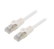 Patch cord; F/UTP; 6; stranded; CCA; PVC; white; 5m; RJ45 plug; 26AWG | PP6-5M/W  | PP6-5M/W