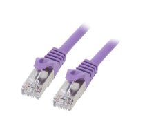 Patch cord; F/UTP; Cat 6; RJ45 plug; stranded; CCA; 0.5m; PVC; 26AWG | PP6-0.5M/V | PP6-0.5M/V