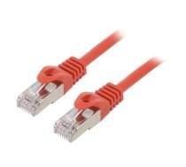 Patch cord; F/UTP; Cat 6; RJ45 plug; stranded; CCA; 0.5m; PVC; red | PP6-0.5M/R | PP6-0.5M/R