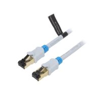 Patch cord; S/FTP; 6; OFC; PVC; grey; 1m; RJ45 plug,both sides | VAP-A06-S100  | VAP-A06-S100