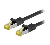 Patch cord; S/FTP; 6a; stranded; Cu; LSZH; black; 10m; 26AWG | S/FTP7-CU-100BK  | 91644