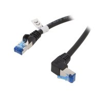 Patch cord; S/FTP; 6a; stranded; Cu; LSZH; black; 10m; 27AWG | S/FTP6A-90-100BK  | 51561