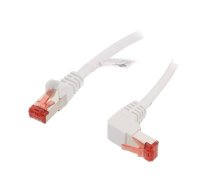 Patch cord; S/FTP; Cat 6; RJ45 plug,RJ45 down angled plug; Cu | S/FTP6-90-002WH | 51548