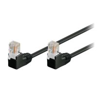 Patch cord; U/UTP; 5e; stranded; CCA; PVC; black; 0.25m; 26AWG | U/UTP5-2X90-002BK  | 96084