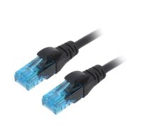 Patch cord; U/UTP; 5e; stranded; CCA; PVC; black; 0.25m; 26AWG | DK-1512-0025/BL  | DK-1512-0025/BL