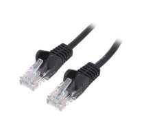 Patch cord; U/UTP; 5e; stranded; CCA; PVC; black; 10m; 27AWG | U/UTP5-CCA-100BK  | 68645