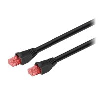 Patch cord; U/UTP; 6; Cu; PE; black; 15m; RJ45 plug,both sides | U/UTP6-CU-150-O  | 55433