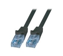 Patch cord; U/UTP; 6a; stranded; CCA; PVC; black; 250mm; 26AWG | CP3013U  | CP3013U