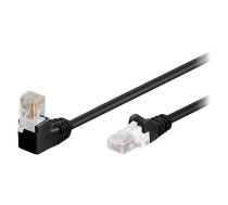Patch cord; U/UTP; Cat 5e; RJ45 plug,RJ45 down angled plug; CCA | U/UTP5-90-002BK | 94169
