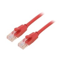Patch cord; U/UTP; Cat 6; RJ45 plug,both sides; CCA; 1m; PVC; red | IBERF | IBERF