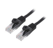 Patch cord; U/UTP; Cat 6; RJ45 plug,both sides; stranded; CCA | PP6U-0.25M/BK | PP6U-0.25M/BK