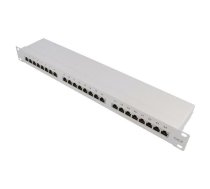 Patch panel; RJ45; Cat: 6; rack; grey; Number of ports: 24; 19" | LOG-NP0053  | NP0053