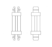 PCB distance; polyamide 66; L: 11.1mm; latch/latch; black; UL94V-2 | DR8G801V40250  | 8G801V40250