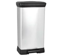 Pedāļspainis metalizēts Deco Bin 50L sudraba | 0802162582 | 3253922162036