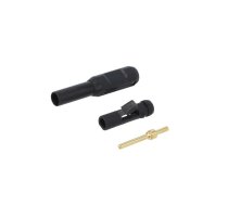 Plug; 2mm banana; black; gold-plated; Insulation: polyamide | MS2025-S-21  | 65.3324-21