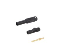 Plug; 2mm banana; black; gold-plated; Insulation: polyamide | MS205-S-21  | 65.3314-21