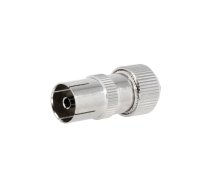 Plug; coaxial 9.5mm (IEC 169-2); female; straight; for cable | COAX-SOCKET3