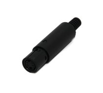 Plug; DIN mini; female; PIN: 4; with strain relief; soldering; 100V | MJ-372/4  | MJ-372/4