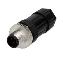 Plug; M12; PIN: 4; male; D code-Ethernet; for cable; screw terminal | 12D-04BMMB-SL7002  | M12D-04BMMB-SL7001