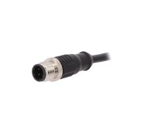 Plug; M12; PIN: 4; male; D code-Ethernet; IP67; 250V; 4A; straight | PXPPVC12FIM04DC010  | PXPPVC12FIM04DCL010PVC