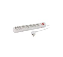 Plug socket strip: protective; Sockets: 8; 250VAC; 10A; grey | ARC8/30/SZ  | ARC8/30/SZ