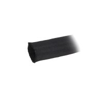 Polyester braid; ØBraid : 5÷8mm; PET,polyester; black; -70÷125°C | TWIST-IN-08-PET-BK  | 170-01001