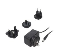 Power supply: switching; mains,plug; 12VDC; 1A; 12W; Plug: EU; black | POSB12100A-PLUG  | POSB12100A-E1/U1/U2/A3