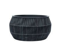 Puķu pods WICKER D37xH19cm, melns | 38100  | 4741243381001