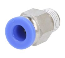 Push-in fitting; straight; -0.95÷15bar; nickel plated brass | 123.018-6  | 123.018-6