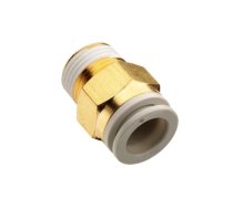 Push-in fitting; threaded,straight; -1÷10bar; brass; Thread: M5 | KQ2H04-M5A | KQ2H04-M5A
