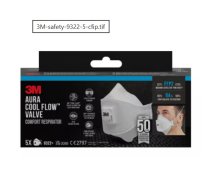 Respirators ar vārstu 9322 Aura+, retail pack FFP2, 3M | 7100329375_3M | 05902658103889 | 7100329375&3M