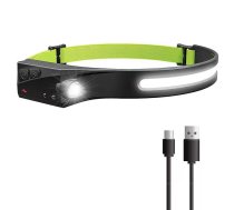 Riff HD2 Sensora LED lukturis ap galvu 350 LM + uzlādes vads Type-C USB Green | RF-HD2-GE  | 4752219009614 | RF-HD2-GE