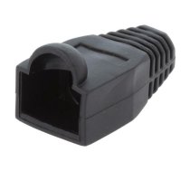 RJ45 plug boot; 6.5mm; black | LOG-MP0064  | MP0064
