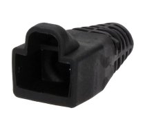 RJ45 plug boot; 6mm; black | RJ45SRB-BK  | 6510-0100-06