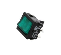 ROCKER; DPST; Pos: 2; ON-OFF; 10A/250VAC; 10A/28VDC; green; 8650 | AE-H8653VBNAD | H8653VBBG3