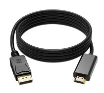 RoGer DisplayPort uz HDMI kabelis / 4K x 2K / 1.8M / Melns | RO-DP-HDMI-BK  | 4752168093207 | RO-DP-HDMI-BK