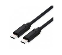 ROLINE Cable USB4 Gen3x2, with Emark, C–C, M/M, 100W, black, 1 m | 11.02.9082