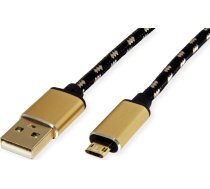 Roline GOLD USB 2.0 Cable, A - Micro B (reversible), M/M, 1.8 m | 11.02.8820 | 7630049692015 | 11.02.8820