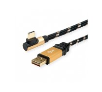 ROLINE GOLD  USB 2.0 Cable, reversible A - C 90° angled, M/M, 1.8 m | 11.02.9061