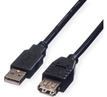 Roline USB 2.0 Cable, A - A, M/F, black, 1.8 m | 11.02.8948 | 7611990944248 | 11.02.8948